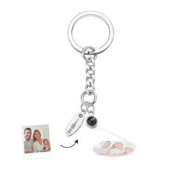 Projection De Photo Personnalisée Scannable Spotify Code Porte-clés Personnalisé Photo Musique Porte-clés Cadeaux D'anniversaire - votrecollierprenomfr
