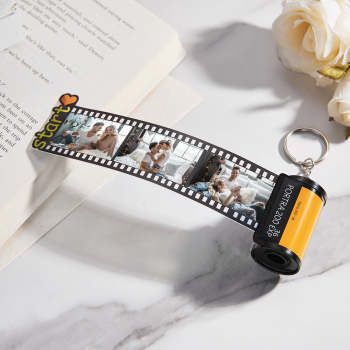 Porte-clés En Rouleau De Film Photo Personnalisé Cadeau D'anniversaire De Porte-clés En Rouleau Vintage Personnalisé - votrecollierprenomfr