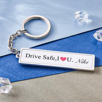 Cadeaux Créatifs Sûrs De Lecteur De Porte-clés Gravés Personnalisés - votrecollierprenomfr