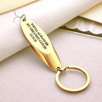 Cadeaux Personnalisés D'hameçon De Porte-clés Gravés Pour Lui - votrecollierprenomfr