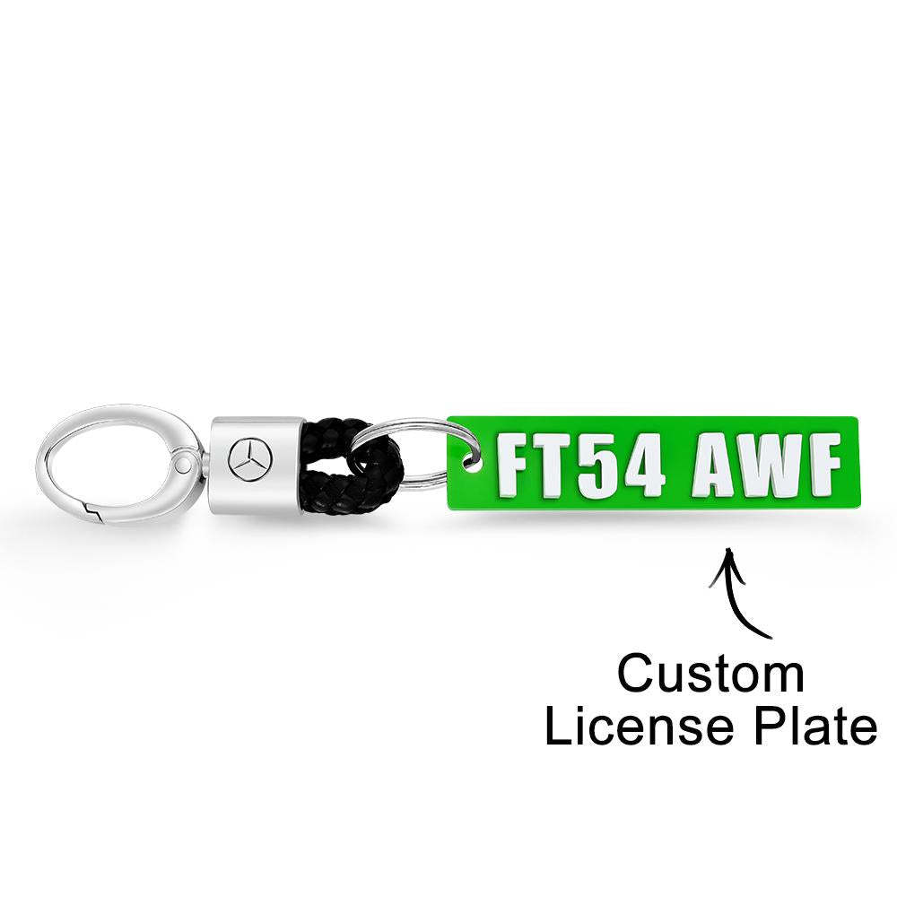 Cadeaux De Logo Personnalisés De Plaque D'immatriculation Créative De Porte-clés Gravés Sur Mesure - votrecollierprenomfr