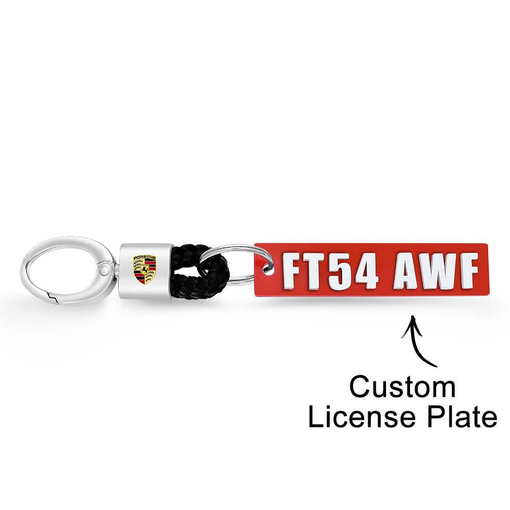 Cadeaux De Logo Personnalisés De Plaque D'immatriculation Créative De Porte-clés Gravés Sur Mesure - votrecollierprenomfr