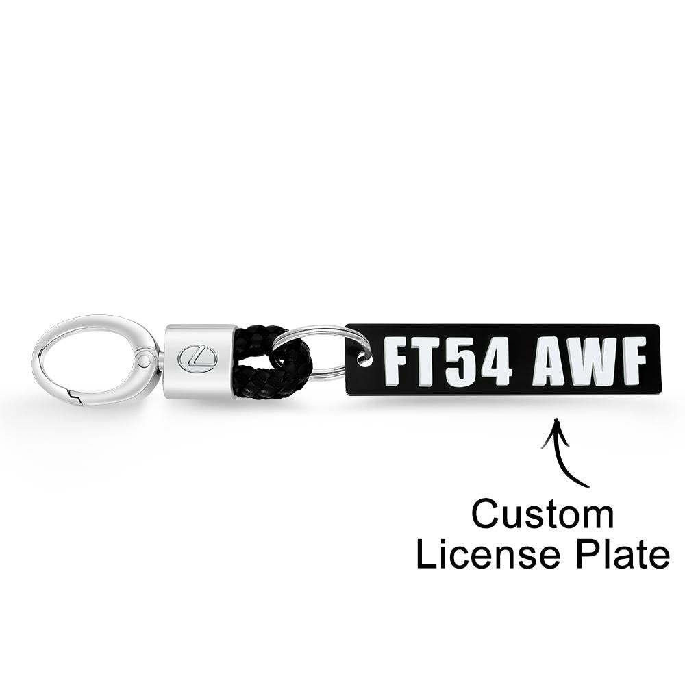 Cadeaux De Logo Personnalisés De Plaque D'immatriculation Créative De Porte-clés Gravés Sur Mesure - votrecollierprenomfr