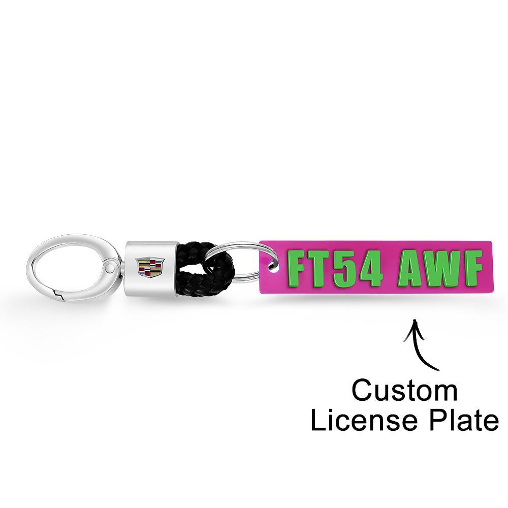 Cadeaux De Logo Personnalisés De Plaque D'immatriculation Créative De Porte-clés Gravés Sur Mesure - votrecollierprenomfr