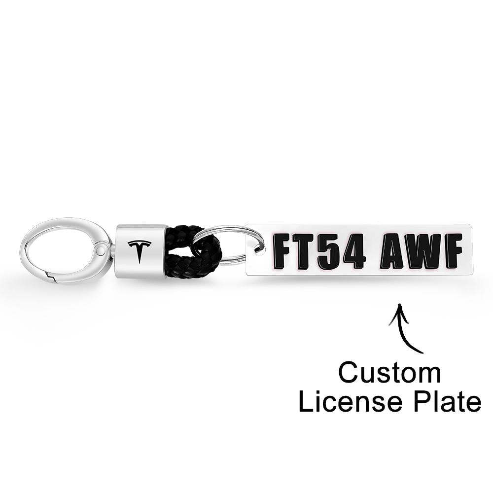 Cadeaux De Logo Personnalisés De Plaque D'immatriculation Créative De Porte-clés Gravés Sur Mesure - votrecollierprenomfr