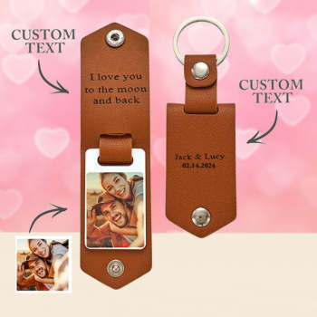 Porte-clés En Cuir Personnalisé, Cadeaux De Couple, Gravure Personnalisée, Cadeau D'anniversaire Pour Couple - votrecollierprenomfr