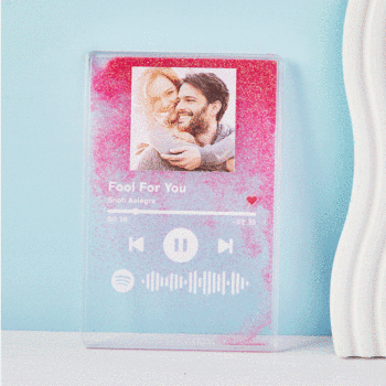Scannable Spotify Code Quicksand Plaque Porte-clés Lampe Musique Et Photo Acrylique Cadeaux Pour Elle - votrecollierprenomfr
