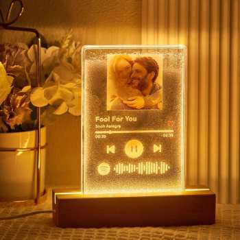 Scannable Spotify Code Quicksand Lampe Porte-clés Musique Et Photo Acrylique Cadeaux Pour Les Couples - votrecollierprenomfr
