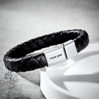 Bracelet Tissé Gravé Personnalisé Cadeaux Pour Hommes Simples - votrecollierprenomfr