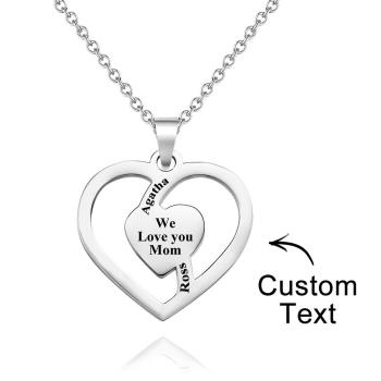 Collier De Nom De Famille Personnalisé Bijoux Gravés À La Mode Cadeaux Pour Elle - votrecollierprenomfr