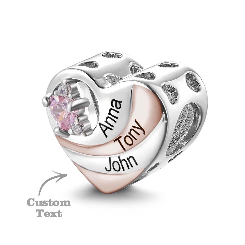 Charme Gravé Personnalisé Amour Exquis Diamant Cadeaux Uniques