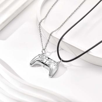 Collier Gravé Personnalisé Gamepad Creative Pour Jeu Couple - votrecollierprenomfr