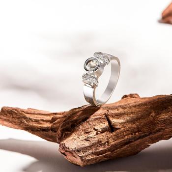 Bague De Projection De Photo Personnalisée Bijoux Élégants Simples Pour Elle - votrecollierprenomfr