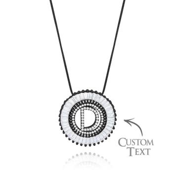 Collier De Diamant Avec Lettre Initiale Personnalisée, Collier Hip Hop Sunburst Pour Lui - votrecollierprenomfr