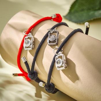 Projection Personnalisée Bracelet Photo Caméra Créative Couple Cadeaux - votrecollierprenomfr