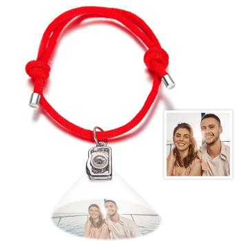 Projection Personnalisée Bracelet Photo Caméra Créative Couple Cadeaux - votrecollierprenomfr