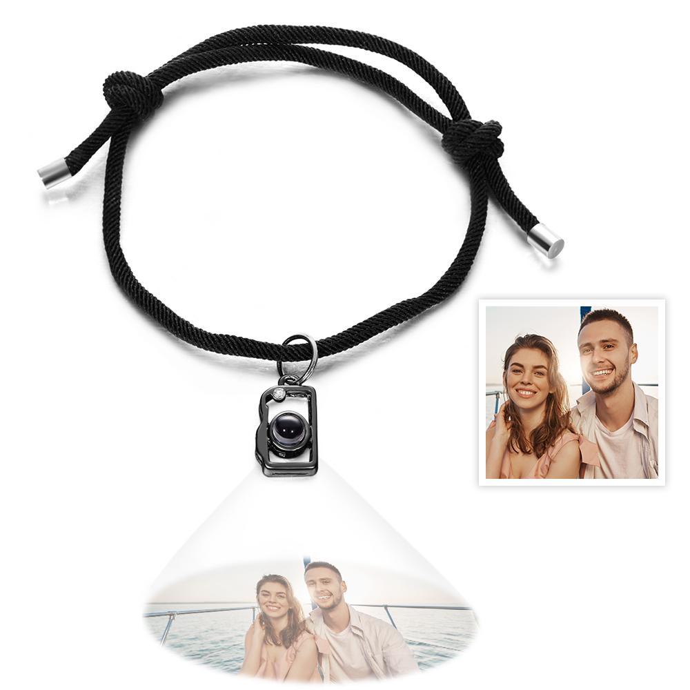 Projection Personnalisée Bracelet Photo Caméra Créative Couple Cadeaux - votrecollierprenomfr