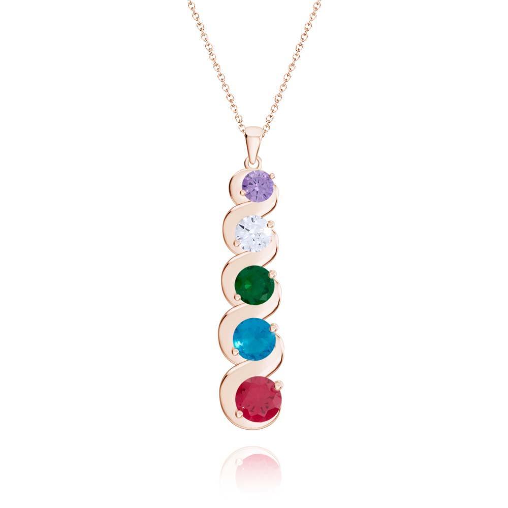 Collier De Pierre De Naissance Personnalisé, Pendentif En Quantité Facultative, Cadeaux Pour Elle - votrecollierprenomfr