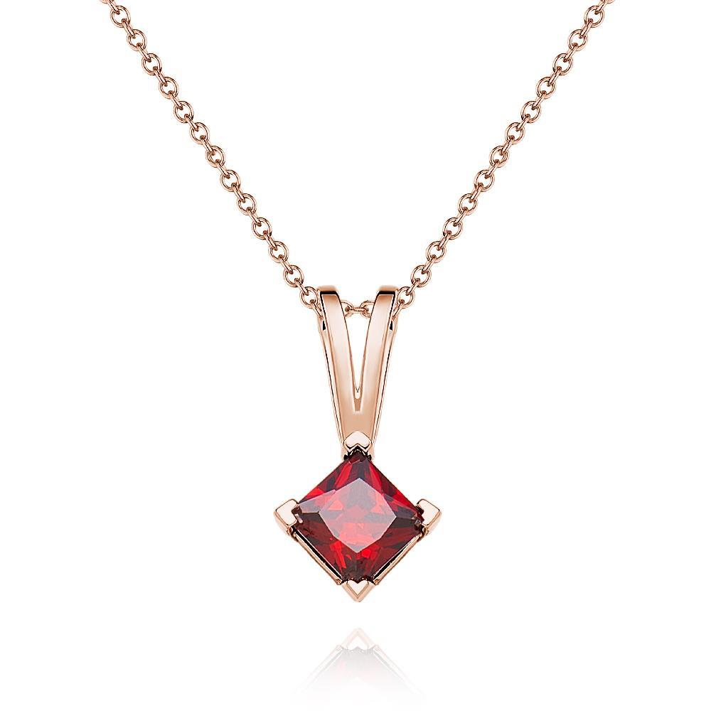 Bijoux Pendentif Colorés Personnalisés Avec Pierre De Naissance Rhomboïde Pour Elle - votrecollierprenomfr