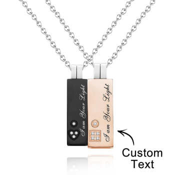 Collier Gravé Personnalisé Design Unique Une Paire Cadeaux - votrecollierprenomfr