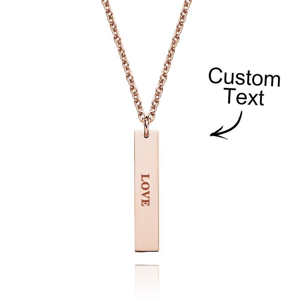 Collier Gravé Personnalisé, Petite Étiquette De Barre Personnalisée, Cadeaux Créatifs - votrecollierprenomfr