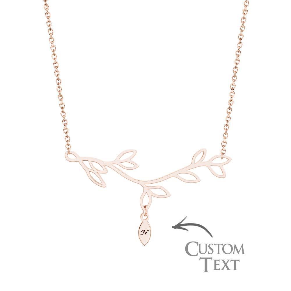 Collier Gravé Personnalisé Arbre Quantité Facultative Pendentif Cadeaux À La Mode Pour Elle - votrecollierprenomfr