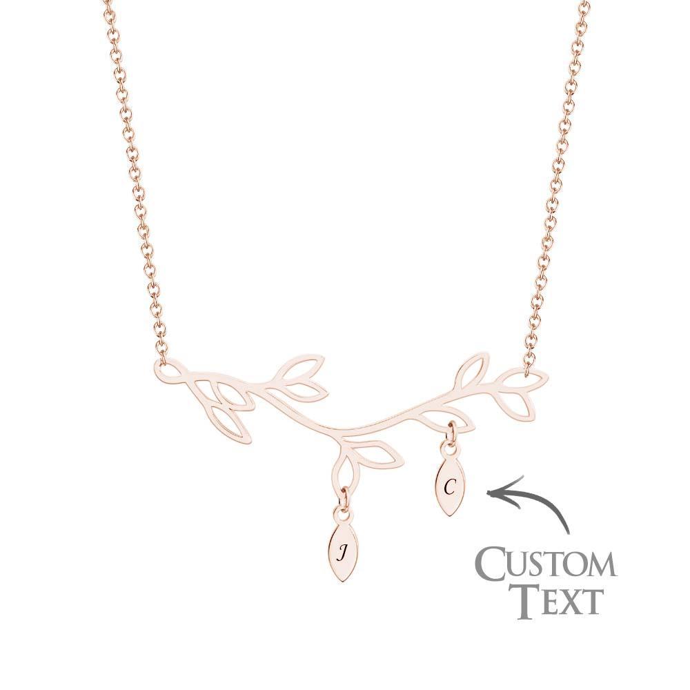 Collier Gravé Personnalisé Arbre Quantité Facultative Pendentif Cadeaux À La Mode Pour Elle - votrecollierprenomfr