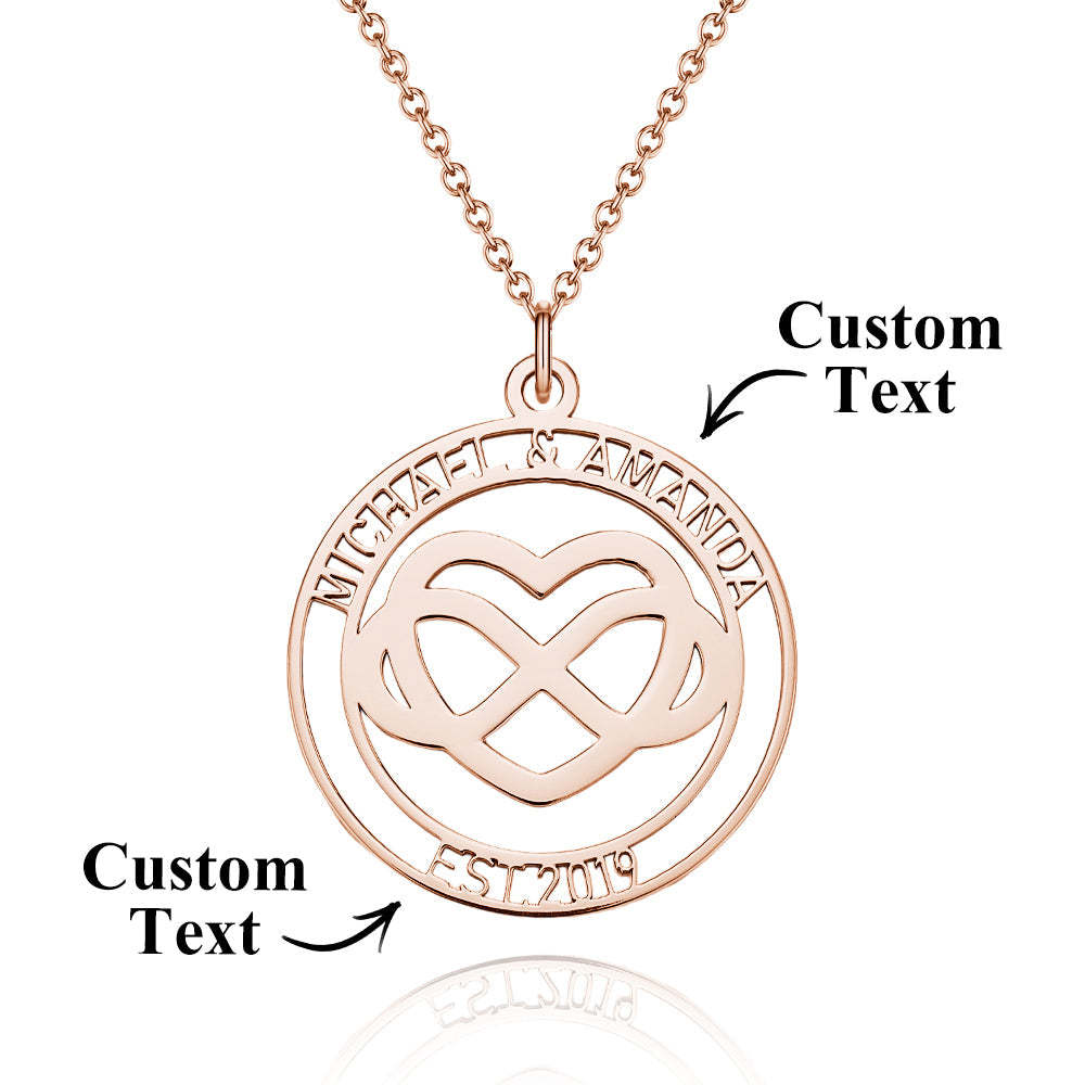 Collier Personnalisé Avec Nom D'amour Infini, Collier D'amour Éternel Personnalisé, Cadeau D'anniversaire De Saint-valentin - votrecollierprenomfr