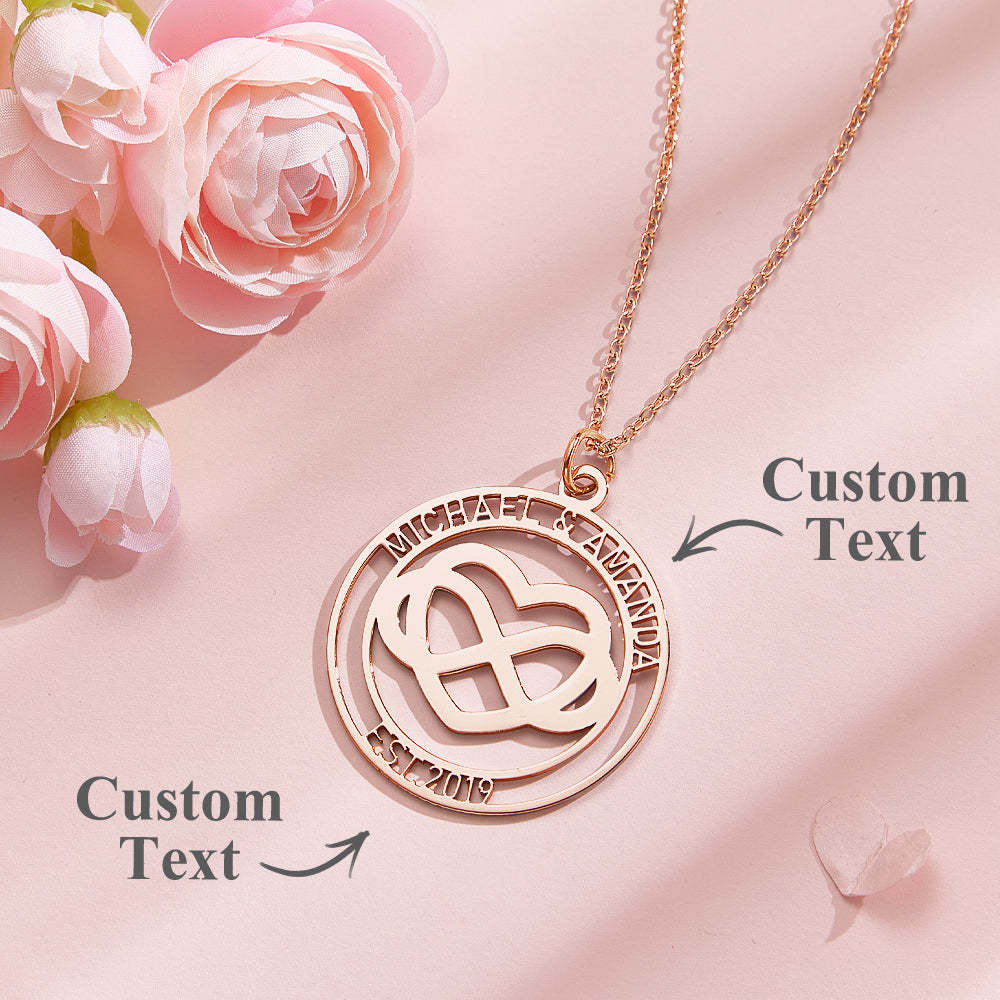 Collier Personnalisé Avec Nom D'amour Infini, Collier D'amour Éternel Personnalisé, Cadeau D'anniversaire De Saint-valentin - votrecollierprenomfr