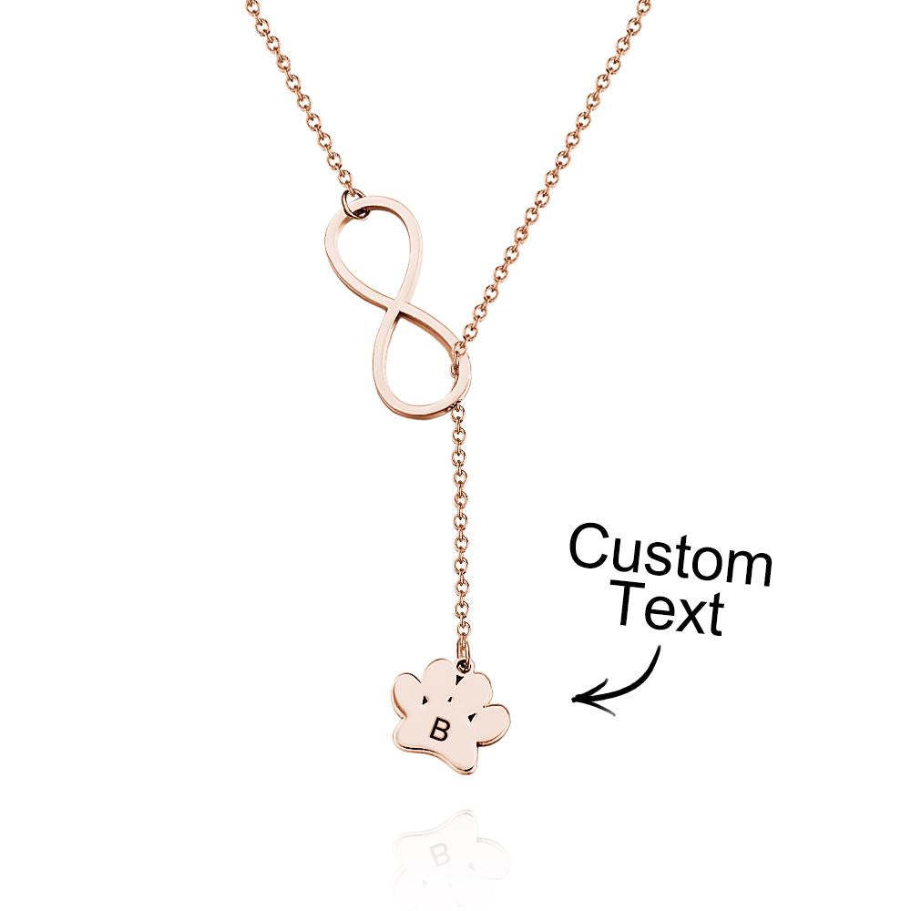 Collier Personnalisé Avec Initiales Et Lettres Imprimées Pattes, Pour Amoureux Des Animaux De Compagnie - votrecollierprenomfr