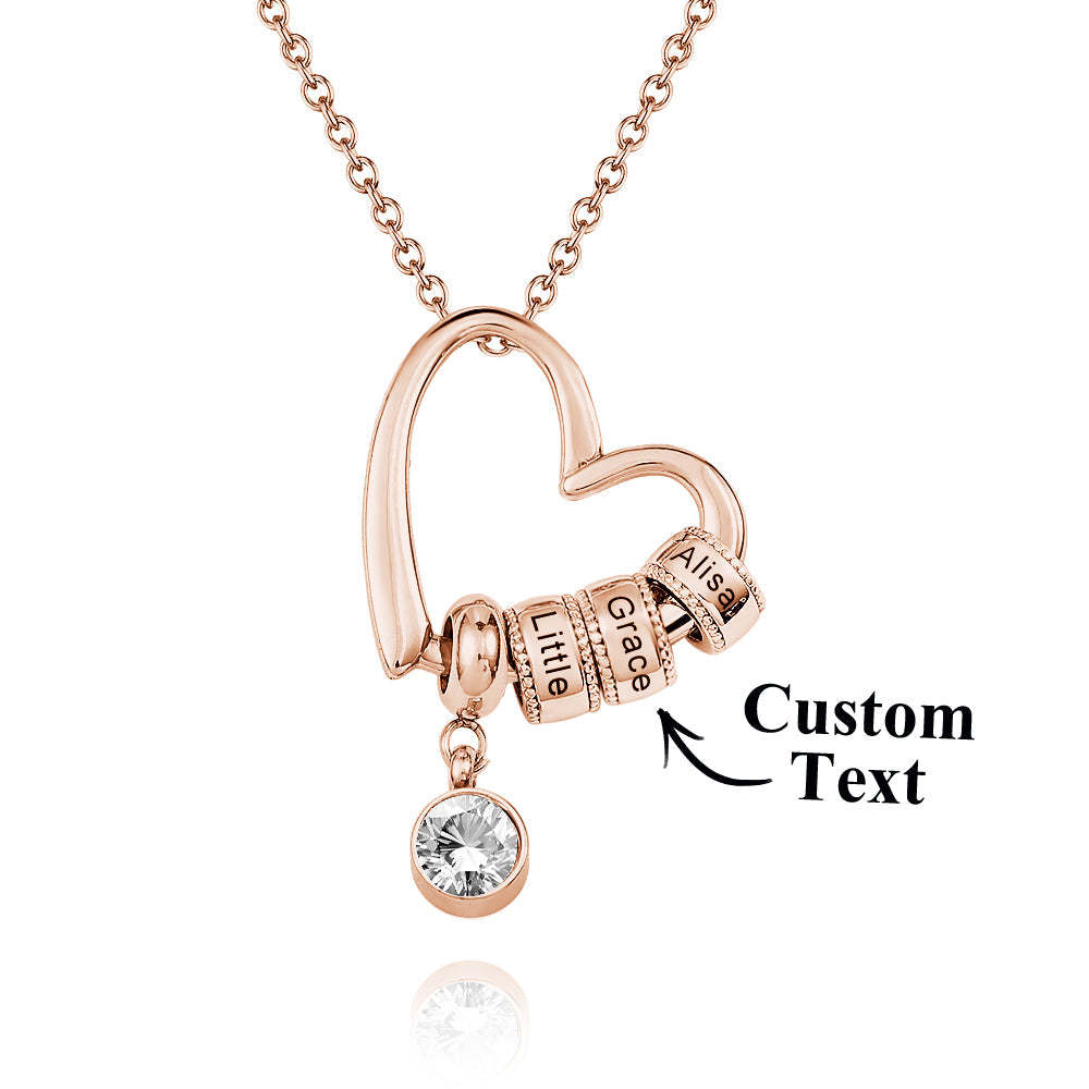 Collier Cœur Charmant Gravé Personnalisé, Cadeau D'amour Commémoratif Créatif - votrecollierprenomfr