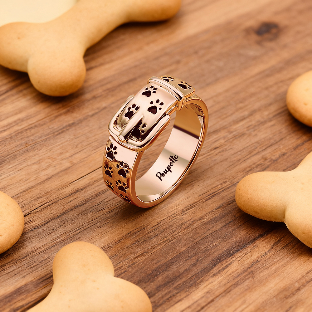 Collier Personnalisé Pour Animal De Compagnie Avec Bague, Nom Et Message Gravés À L'intérieur. - votrecollierprenomfr