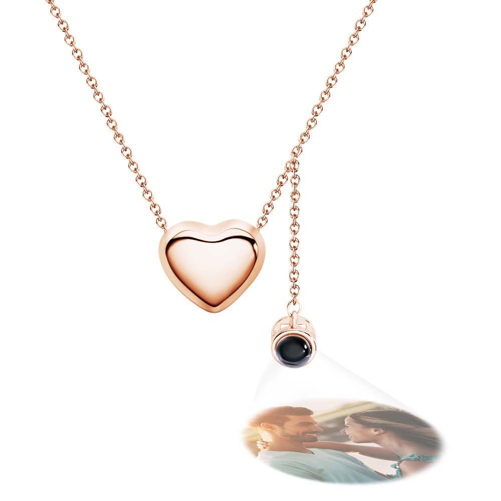 Collier De Projection Personnalisé Pendentif Coeur Cadeau De Mode Pour Elle - votrecollierprenomfr