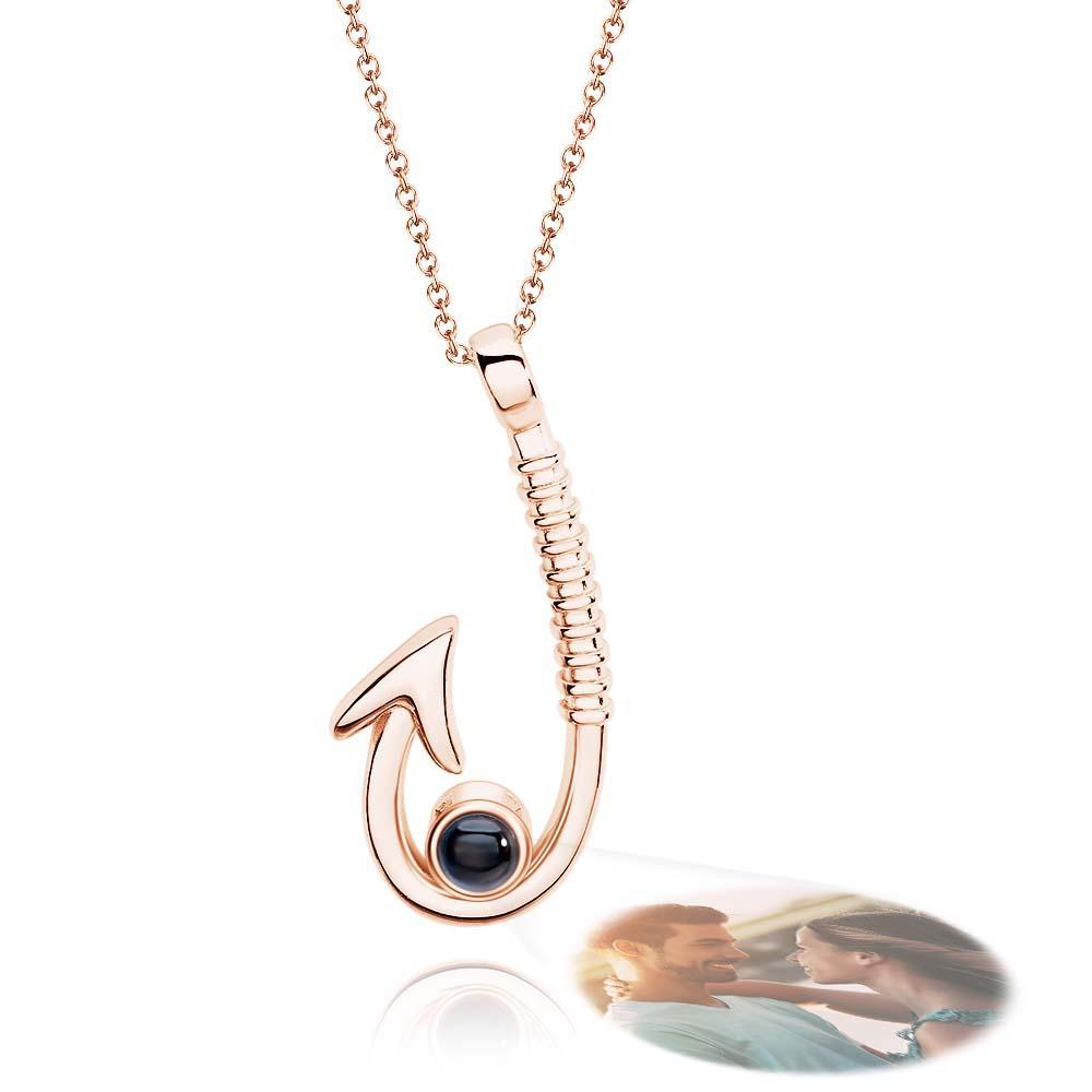 Collier De Projection Personnalisé Hameçon, Cadeau De Mode Pour Papa - votrecollierprenomfr