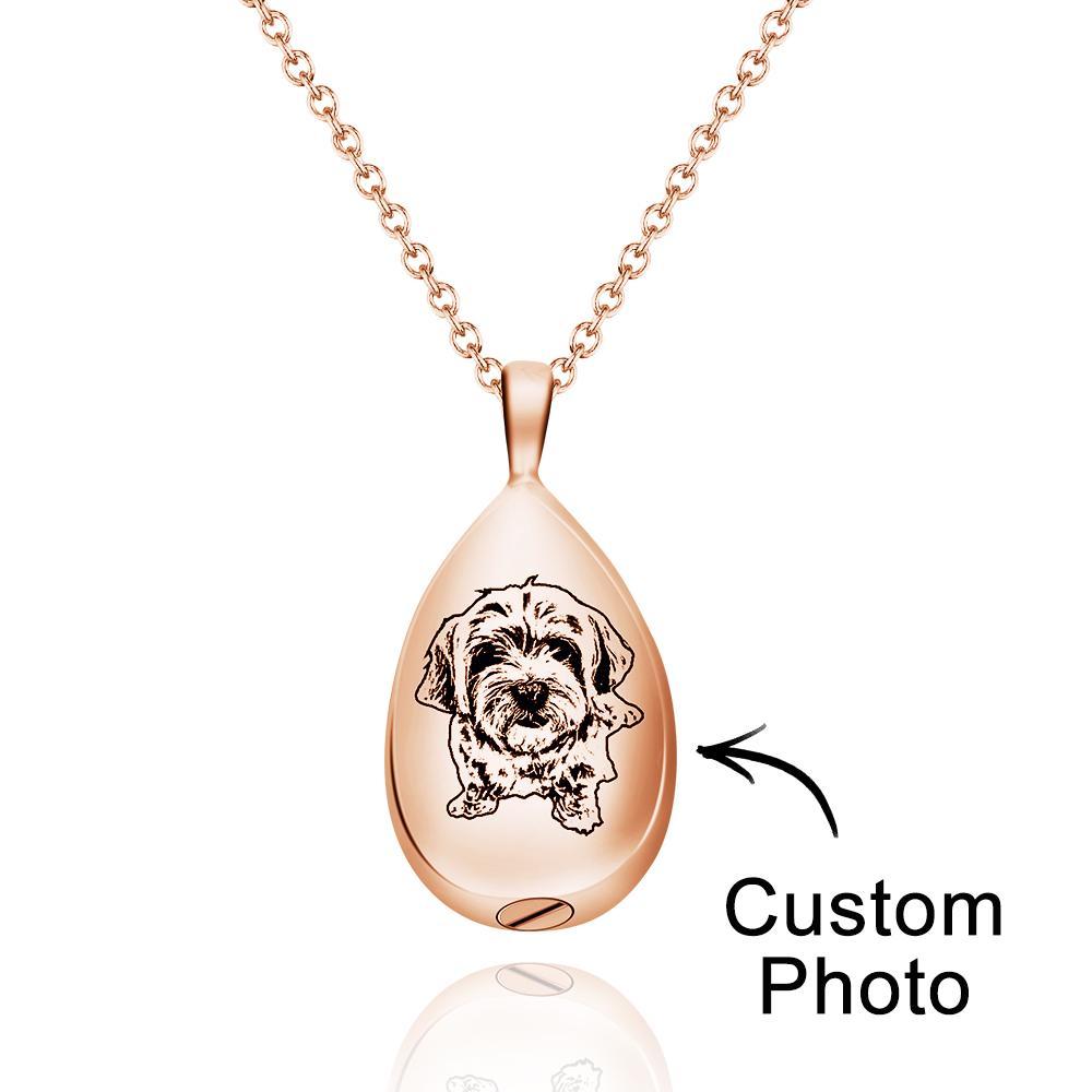 Collier Photo Personnalisé Ombre Sculpture Cendres Pendentif Commémorer Cadeaux - votrecollierprenomfr