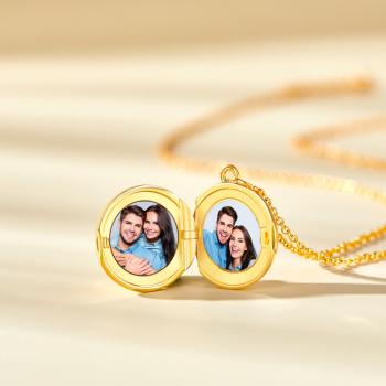 Collier Photo Personnalisé Pendentif Marguerite Cadeaux Couple Créatif - votrecollierprenomfr