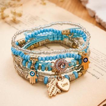 Bracelet De Projection Personnalisé Style Bohême Cadeau Pile Pour Elle - votrecollierprenomfr
