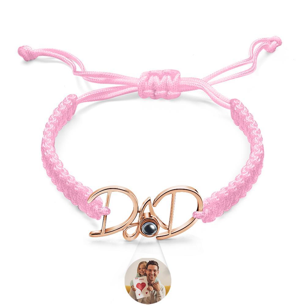 Cadeau De Tissage De Bracelet De Projection Personnalisé Pour Papa - votrecollierprenomfr