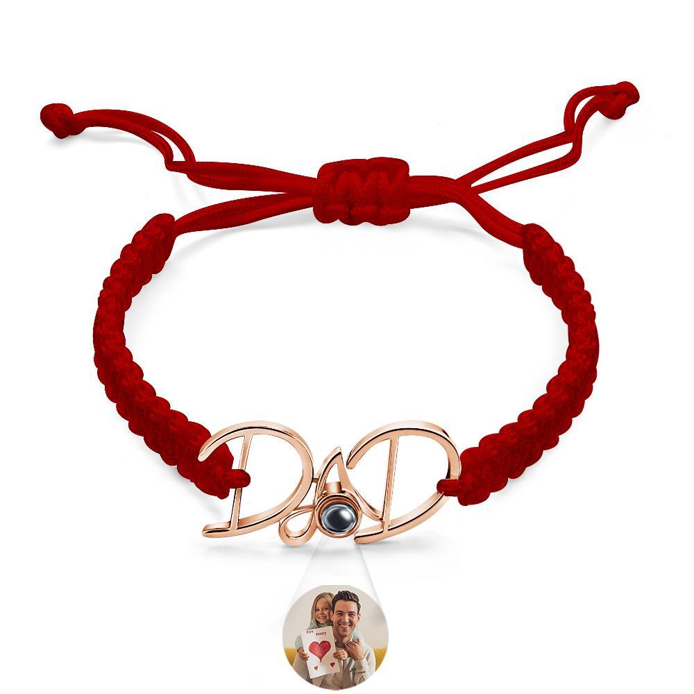 Cadeau De Tissage De Bracelet De Projection Personnalisé Pour Papa - votrecollierprenomfr