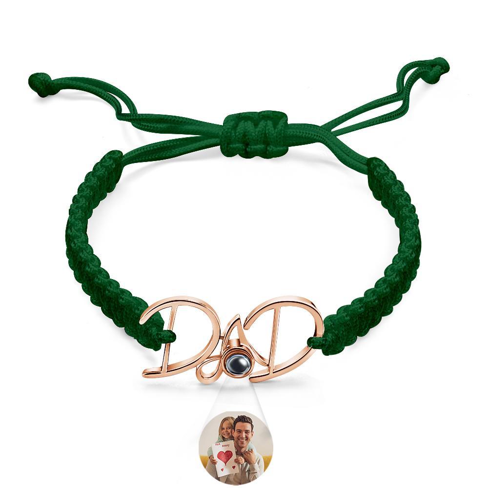 Cadeau De Tissage De Bracelet De Projection Personnalisé Pour Papa - votrecollierprenomfr