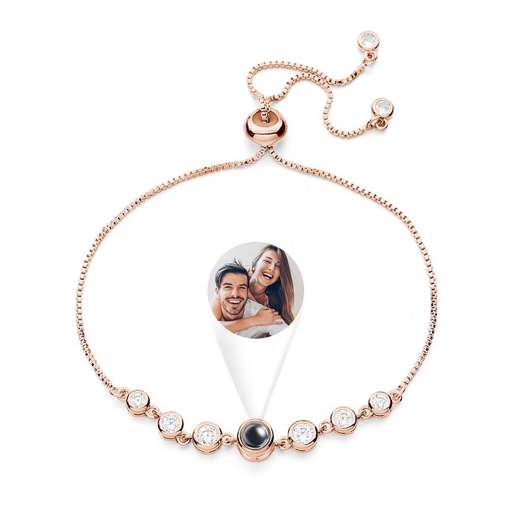 Bracelet De Projection Personnalisé Chaîne De Diamants Cadeau Simple - votrecollierprenomfr