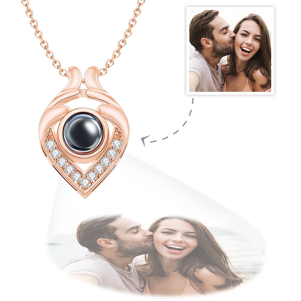 Collier De Projection De Photo Personnalisé Collier De Projection De Coeur Personnalisé Cadeau Créatif - votrecollierprenomfr