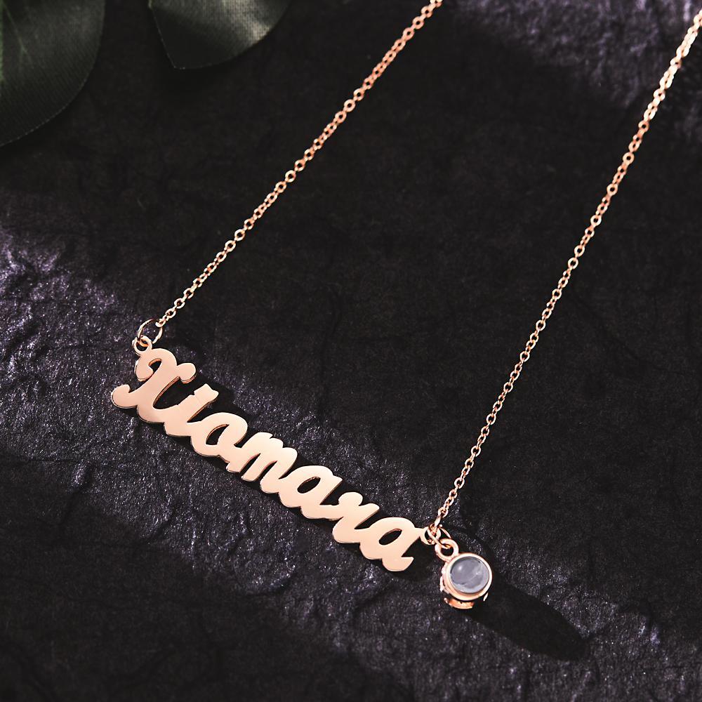Collier De Projection De Photo Personnalisé Collier De Nom Personnalisé Cadeau Créatif Pour Les Femmes - votrecollierprenomfr