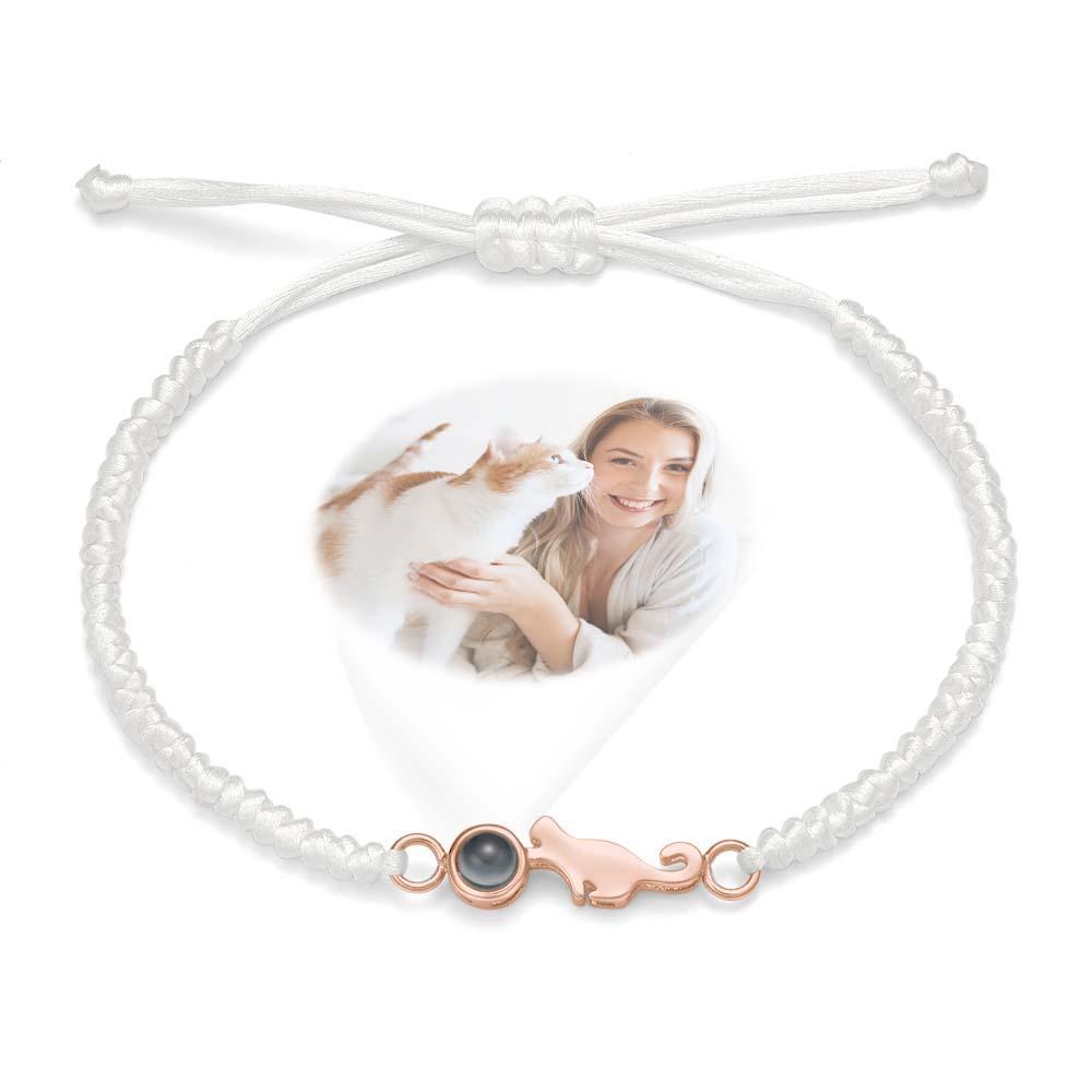 Bracelet De Projection De Chat Personnalisé, Image Commémorative Personnalisée À L'intérieur Du Bracelet, Cadeau Pour Elle - votrecollierprenomfr