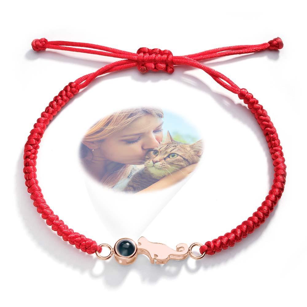 Bracelet De Projection De Chat Personnalisé, Image Commémorative Personnalisée À L'intérieur Du Bracelet, Cadeau Pour Elle - votrecollierprenomfr