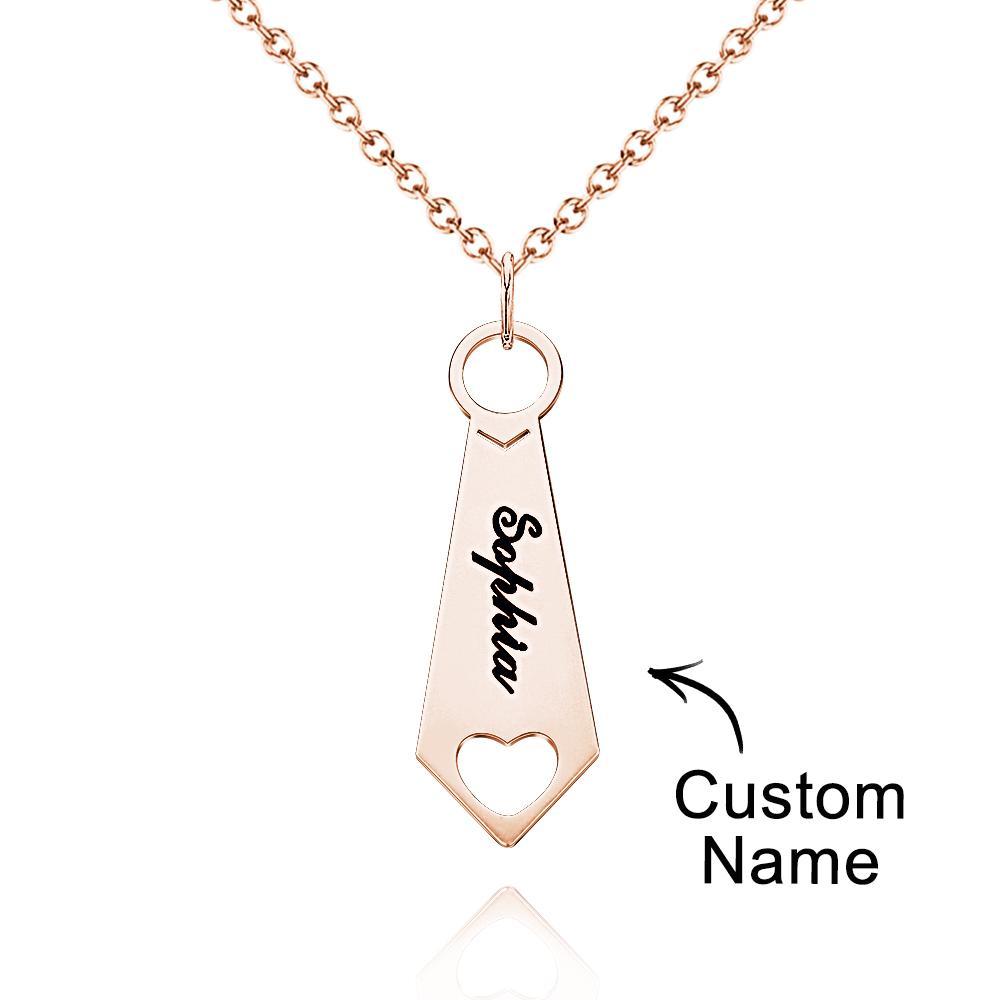 Collier Avec Nom Personnalisé, Cravate En Métal, Cadeaux Uniques Pour Papa - votrecollierprenomfr