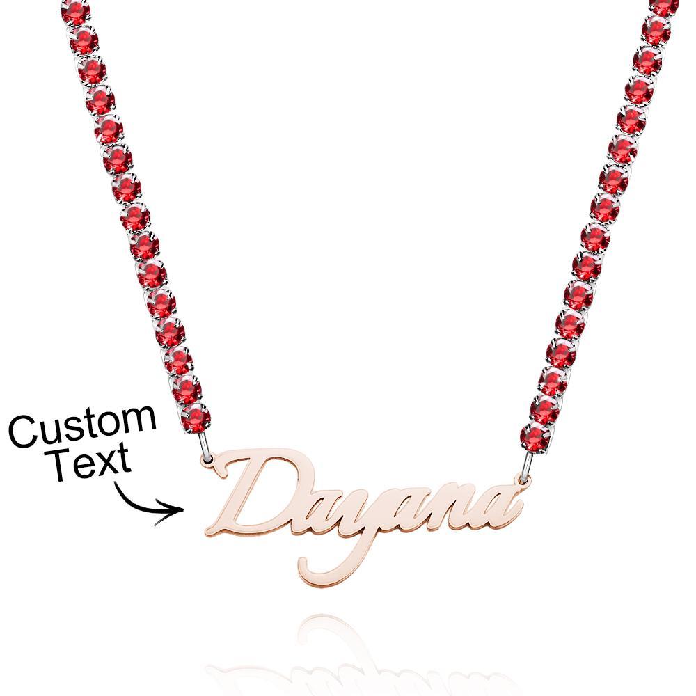 Collier Avec Nom Personnalisé, Chaîne De Tennis, Cadeau À La Mode - votrecollierprenomfr