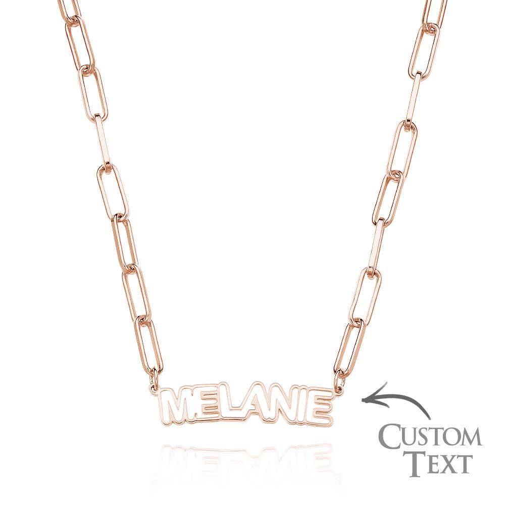 Collier Avec Nom Ajouré Personnalisé, Pendentif Élégant, Bijoux Cadeaux Pour Elle - votrecollierprenomfr