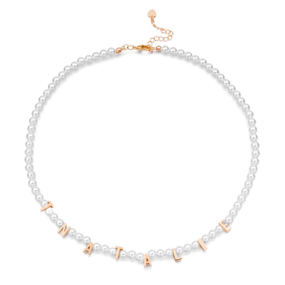 Collier De Perles Personnalisé, Collier De Nom Personnalisé, Cadeau Pour Elle - votrecollierprenomfr
