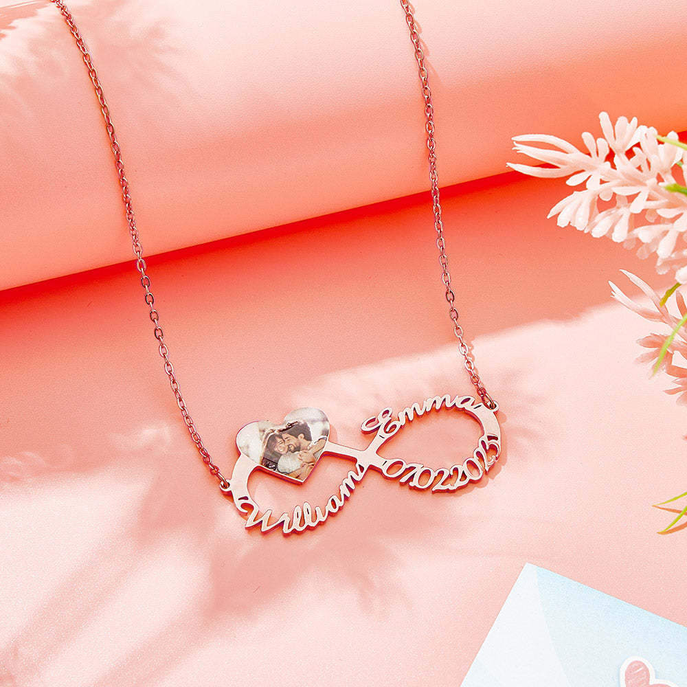 Collier Nom Personnalisé, Collier Infini Personnalisé, Cadeau D'anniversaire De Mariage Pour Elle - votrecollierprenomfr